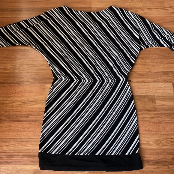 WHBM black and white striped dress, size small - Picture 6 of 7